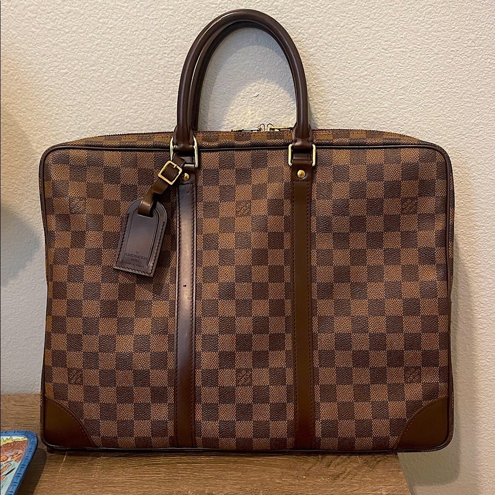 Louis Vuitton Bag Damier Porte Document Voyage N41124 Ebene Men's